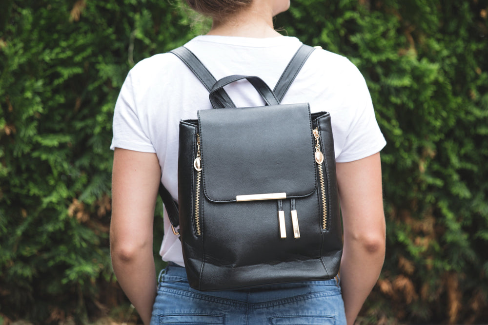 Medium leather backpack