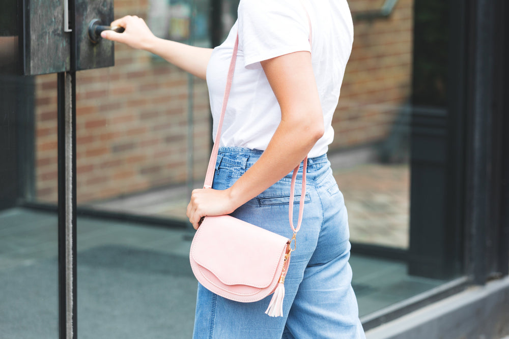 Pink shoulder bag
